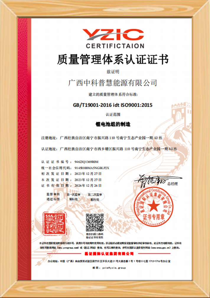 Quality Management System Certification